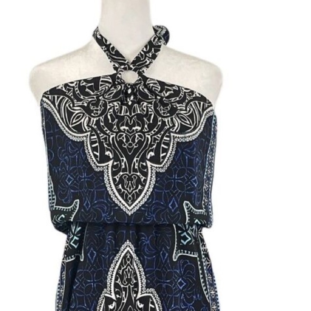 White House Black Market Women's Halter Maxi Dress Paisley Multicolor Size S - Picture 5 of 10
